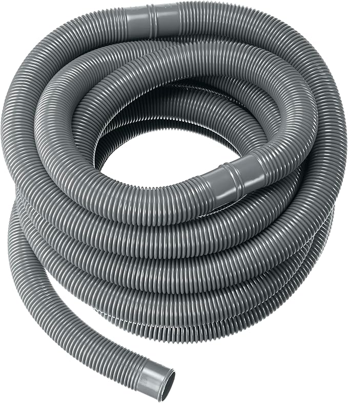 Flexible 38 mm pool hose for hot tubs, ice baths, filters, and chillers – 9 m, grey