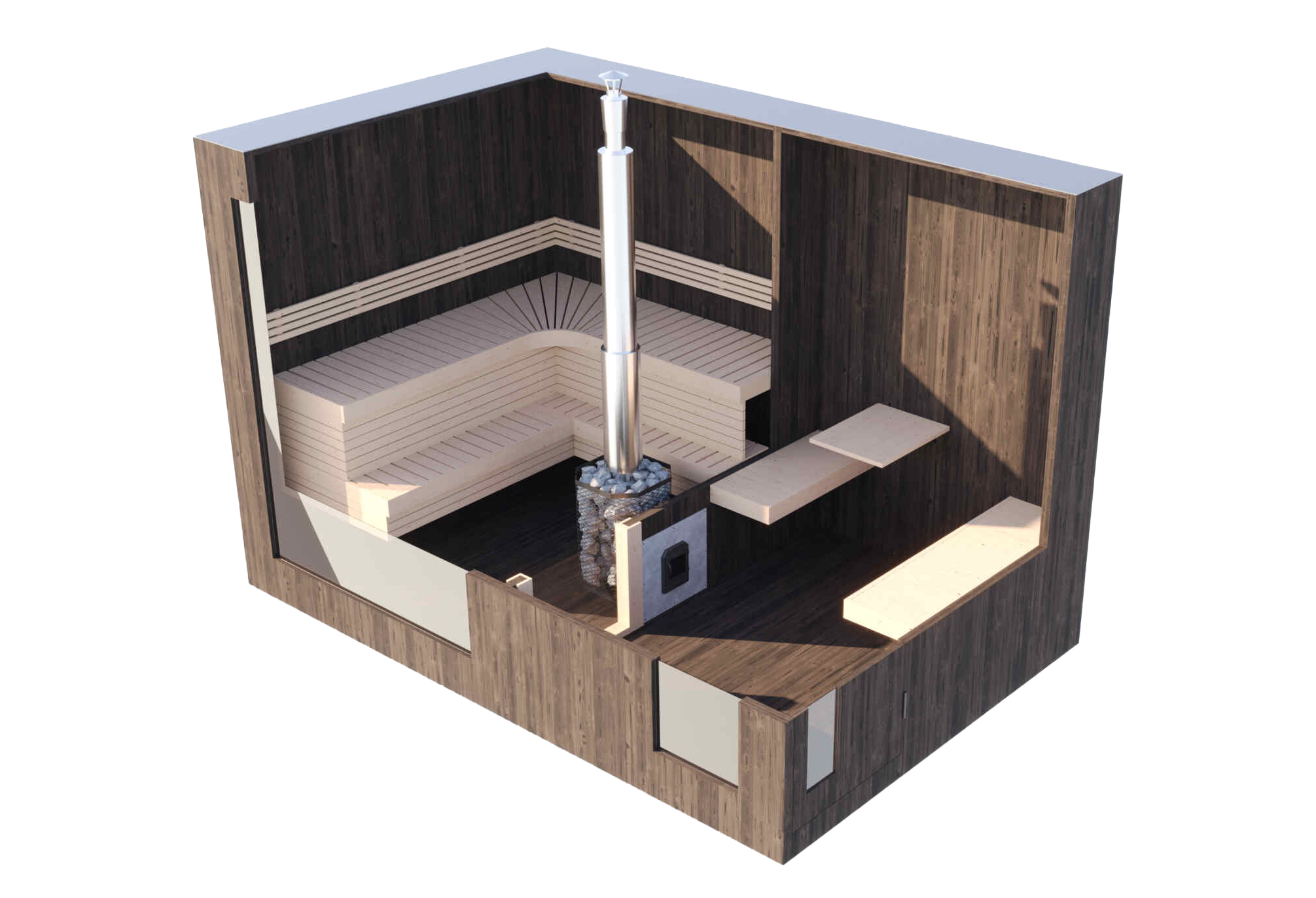 Nordic Cube Finnish Sauna 3D